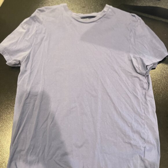 H&M Regular Fit Coupe Standard Mens Medium Plain Blue T shirt - Picture 1 of 2